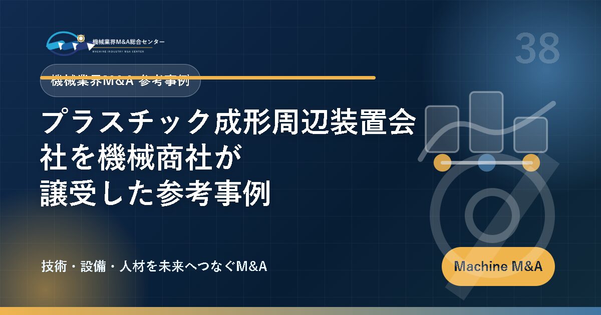 プラスチック成形周辺装置会社を機械商社が譲受した参考事例 アイキャッチ