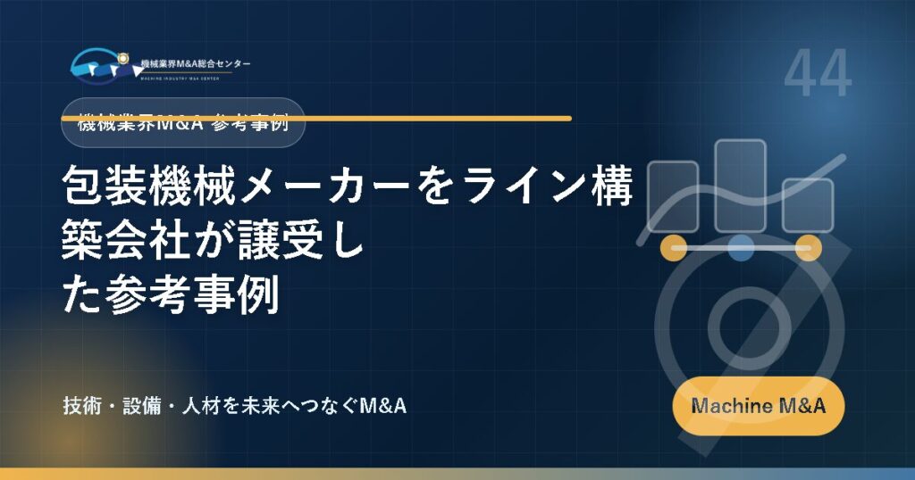 包装機械メーカーをライン構築会社が譲受した参考事例 アイキャッチ