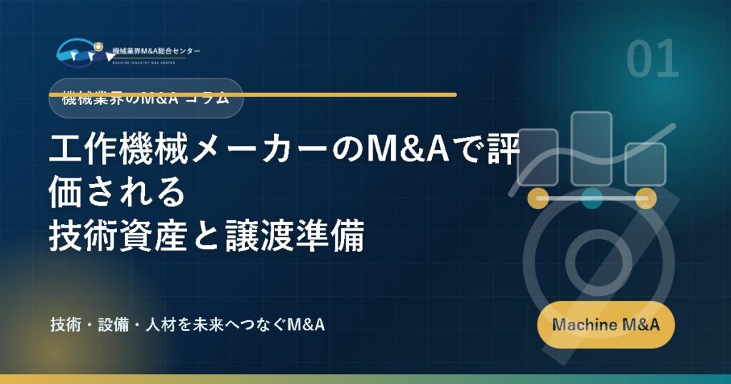 工作機械メーカーのM&Aで評価される技術資産と譲渡準備 アイキャッチ