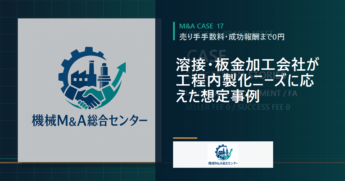 溶接・板金加工会社が工程内製化ニーズに応えた想定事例
