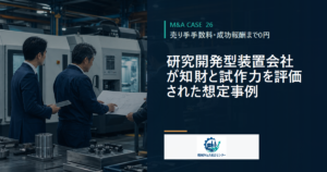 研究開発型装置会社が知財と試作力を評価された想定事例
