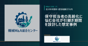 保守担当者の高齢化に悩む会社が引継ぎ期間を設計した想定事例