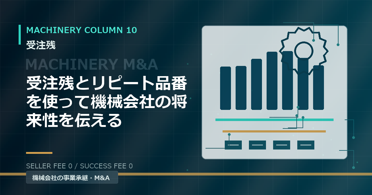 受注残とリピート品番を使って機械会社の将来性を伝える