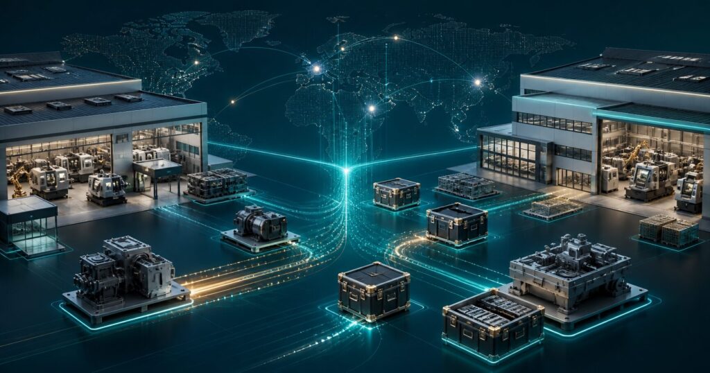 cross border machinery pmi｜海外機械M&Aで技術移転・輸出管理・サービス部品網を統合するイメージ